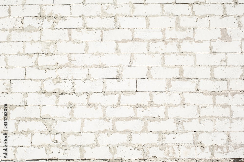 Obraz premium Closeup of the wall made with white airbricks