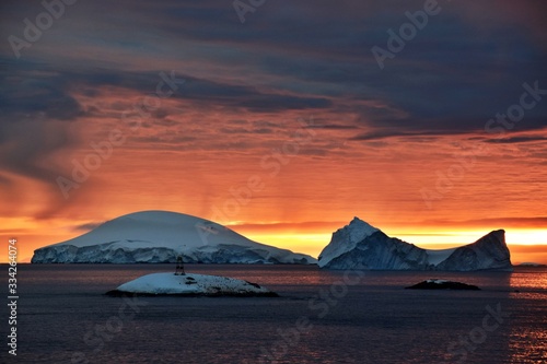 Sunset in Antarctica - Booth Island 