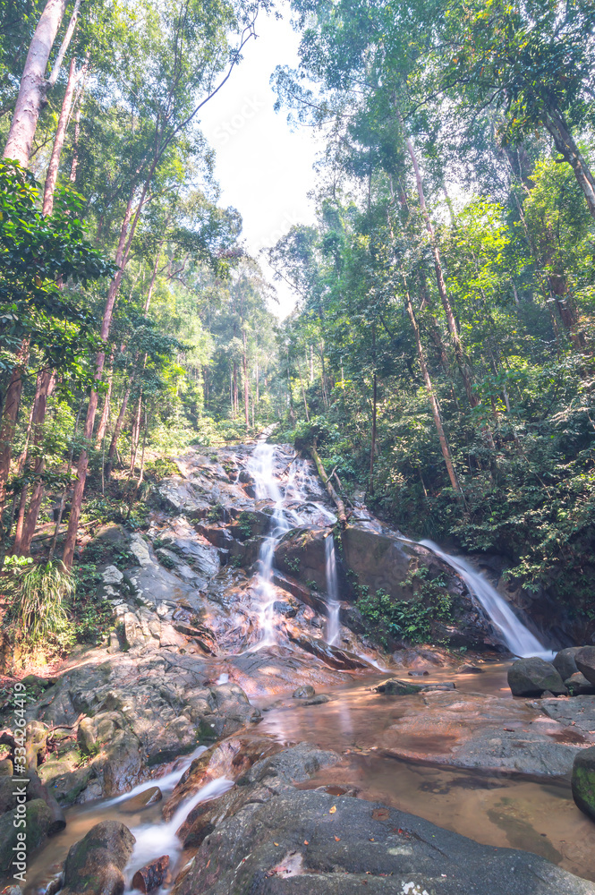 Fototapeta premium Waterfall at tropical forest
