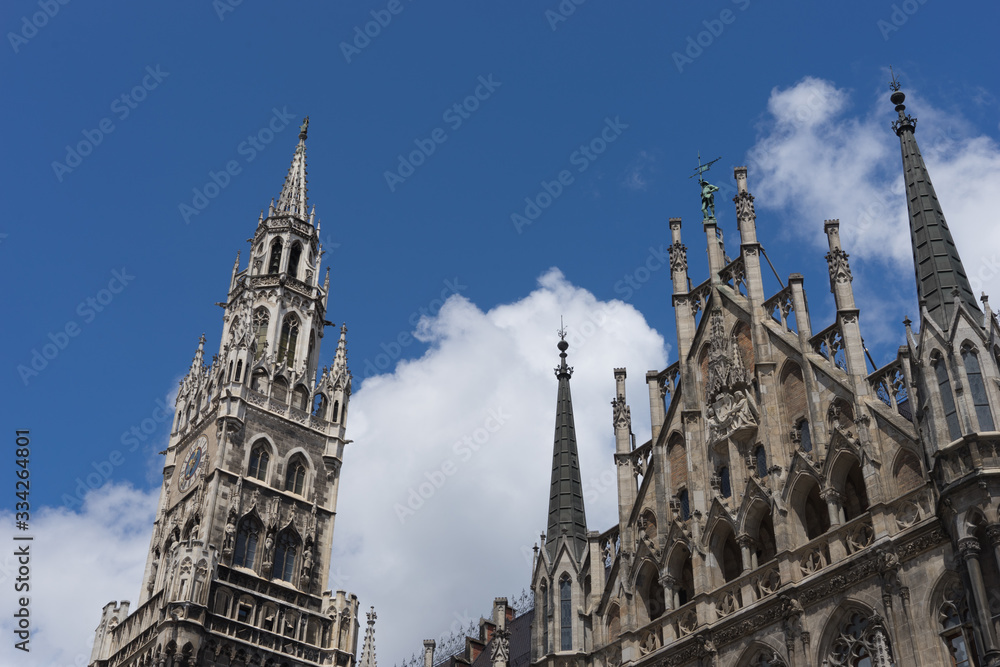 Stadtpanorama am Marienplatz in München Stadtpanorama am Marienplatz in München