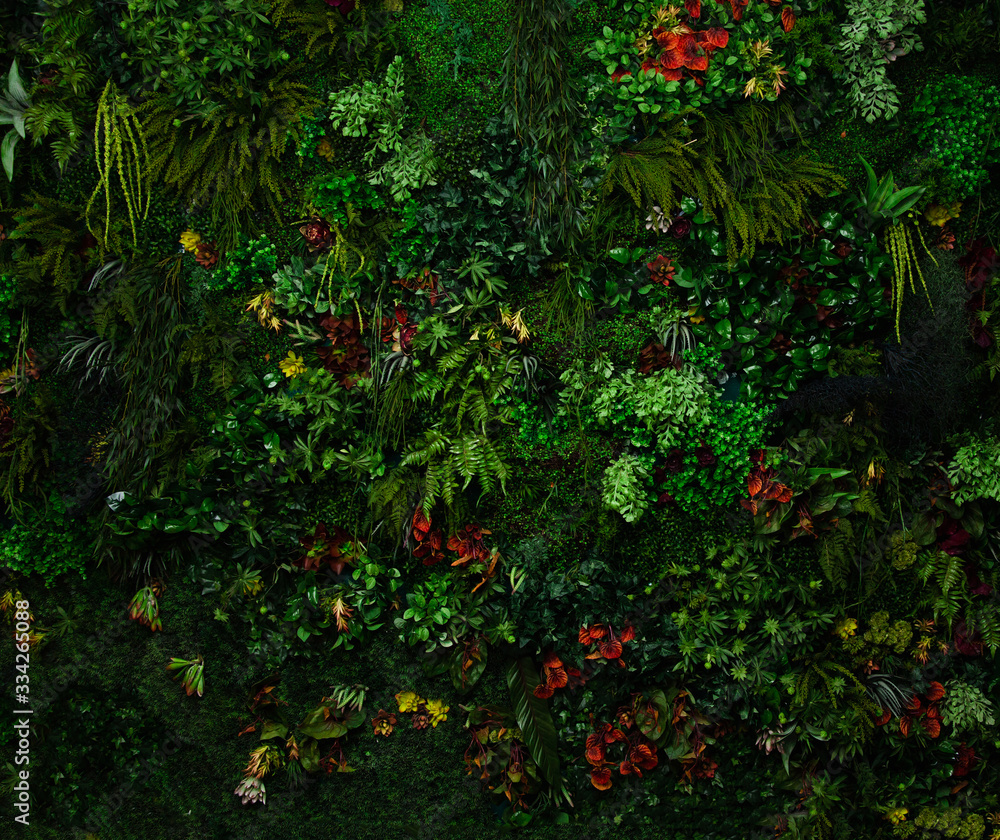 Wall with greenery
