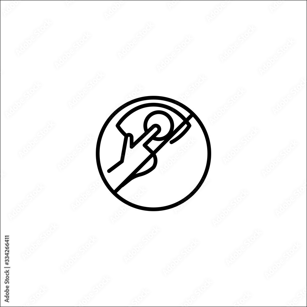 do not touch eye icon vector illustration do not touch eye icon vector illustration