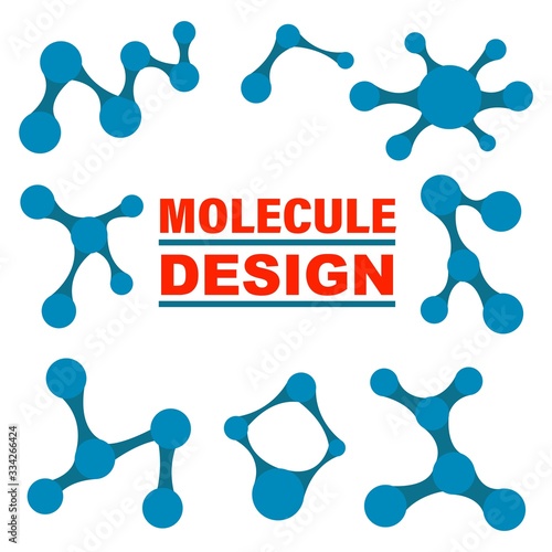 Abstract with blue bacteria for concept design.  symbol.