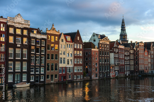 Narrow dutch houses in Amsterdam