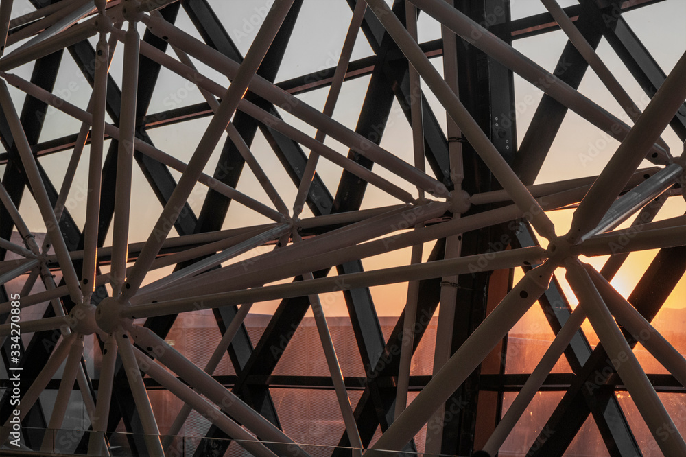 The construction made of the steel frame The construction made of the steel frame