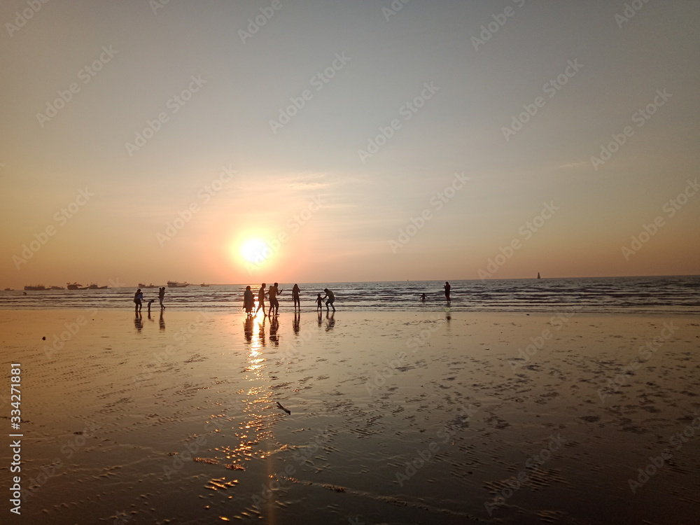 A Sunset at Gorai Beach A Sunset at Gorai Beach