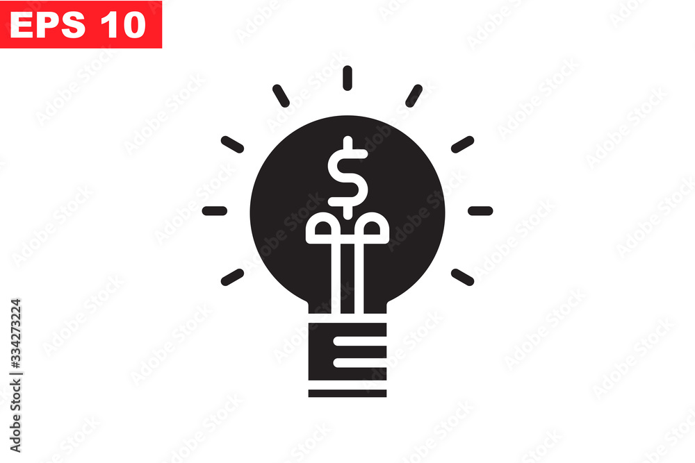 Money idea icon vector illustration Money idea icon vector illustration