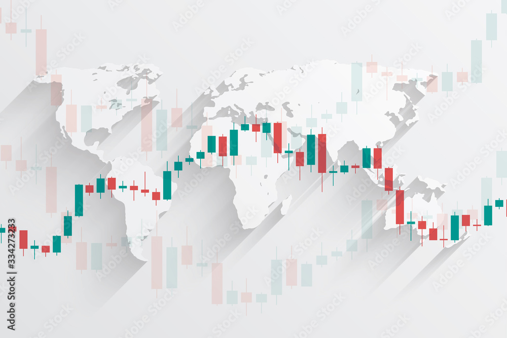 Obraz premium Economic crisis, global recession, concept of stock market crash.
