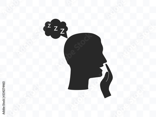 Fatigue, tiredness icon. Vector illustration, flat design.