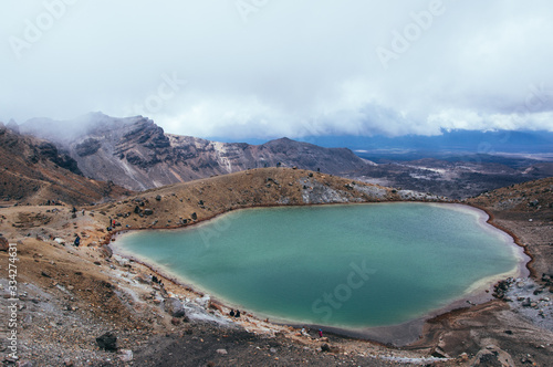 Lake on top of the mountains, Tongariro Crossing trek
