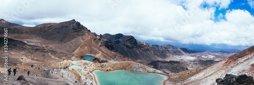 Panorama of Tongariro Crossing trek