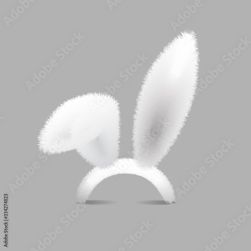 Vector realistic rabbit ears.