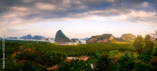 Panorama Samed Nang She Viewpoint  Phang Nga  Southern Thailand