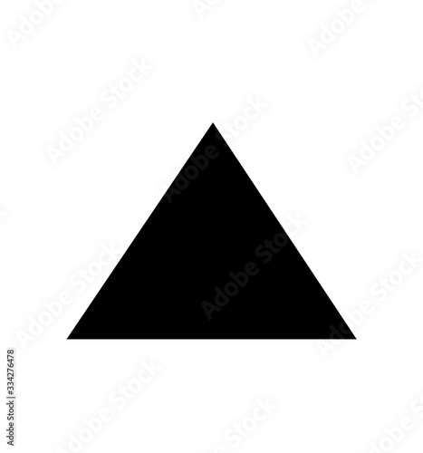 triangle, icon, vector icon isolated on white