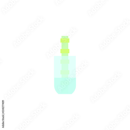 bamboo inside glass vase on white background
