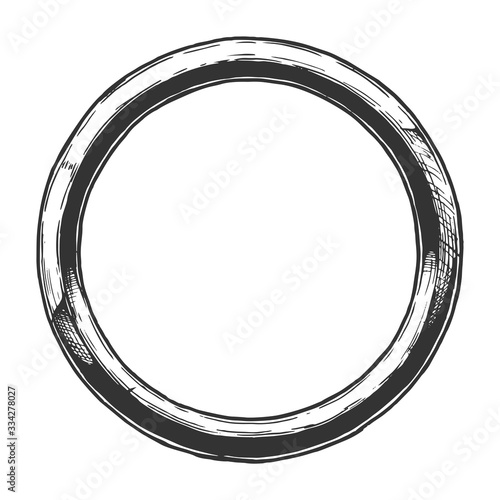 Jewelry ring. Side view
