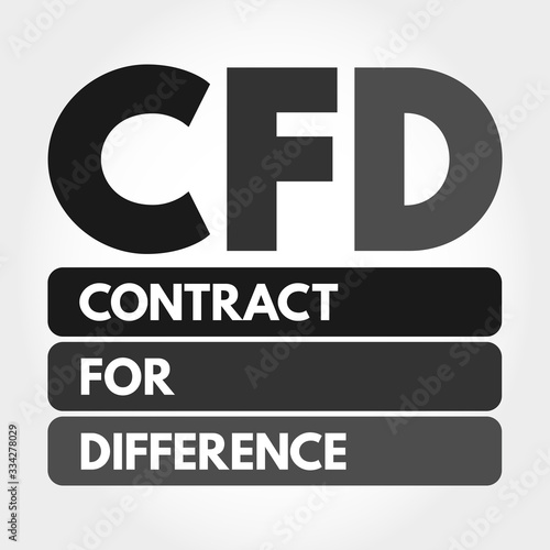 CFD - Contract For Difference acronym, business concept background