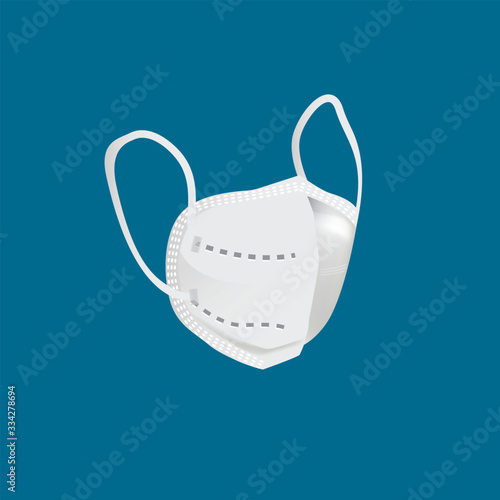 KN 95 mask vector design. Corona mask. Covid-19  protective mask vector design. 