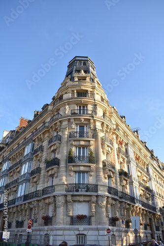facade of the building in paris france