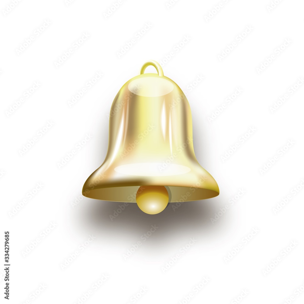single bell isolated on white background single bell isolated on white background