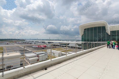SEPANG, MALAYSIA - MAY 31 , 2014: A general view of Kuala Lumpur International Airport 2 (KLIA2) on May 31, 2014 in Sepang, Selangor, Malaysia. The 2nd terminal is catered for low cost airlines.