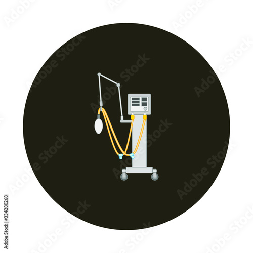 hospital artificial respirator on white background