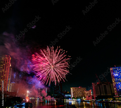 Festival fire work and light colorful © Phafan