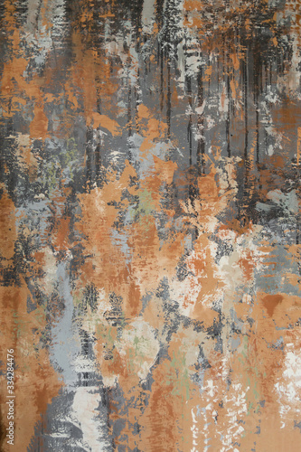 Concrete background. Texture, texture. Art plaster, rusty wall with stains.