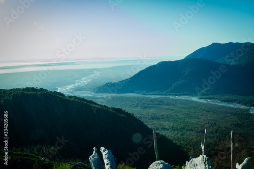 Volcán Chaiten, ubicado en la región de los lagos, patagonia, Chile.