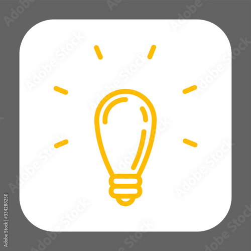 Light bulb icon. Idea symbol.