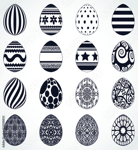 easter eggs elegant decorative set