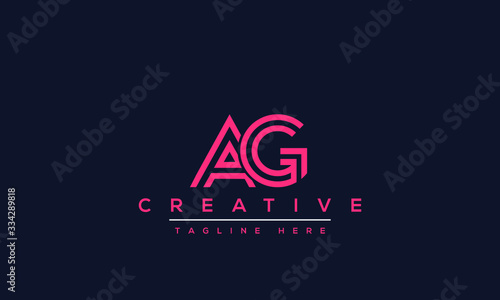 AG Letter Logo Design. Creative Modern A G Letters icon vector Illustration.