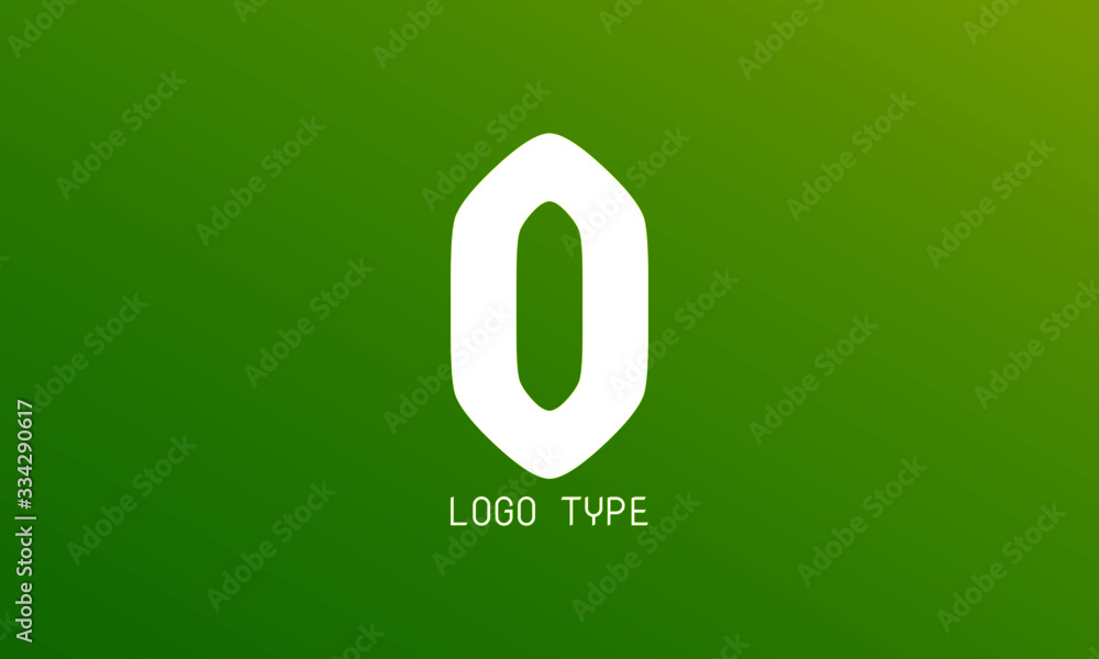 O Letter Logo Design On Green and Light Yellow Gradient Background O Letter Logo Design On Green and Light Yellow Gradient Background