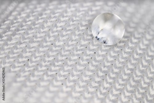 Water drop on nano cloth. photo