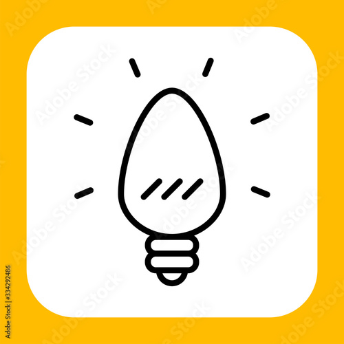 Light bulb icon. Idea symbol.
