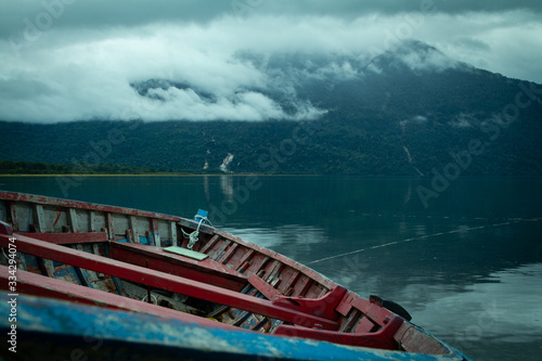 Hornopirén waterfront, located in the Los Lagos region, Chile.