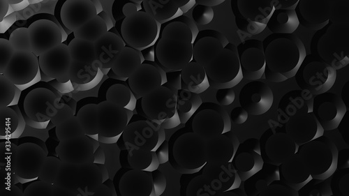 abstract black background Illustration. procedural texture, 3d render
