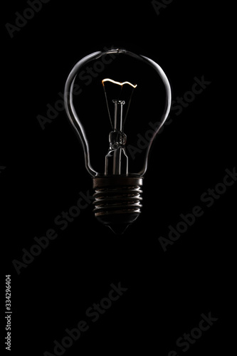 It's just a light bulb on a black background