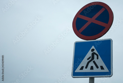 pedestrian crossing signs and parking bans