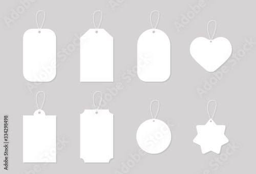 blank labels template price tags set vector