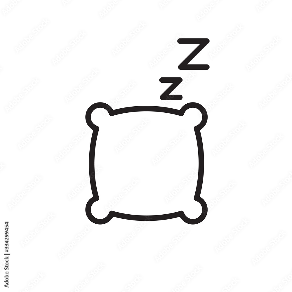 pillow line icon, vector illustration pillow line icon, vector illustration