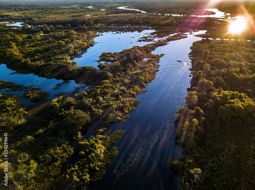 Miranda River photographed in Corumbá, Mato Grosso do Sul. Pantanal Biome. Picture made in 2017.