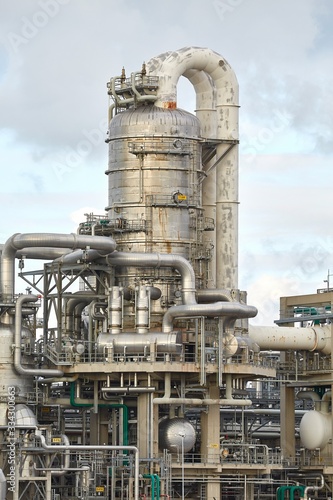 Structures of on oil refinery and chemical plant photo