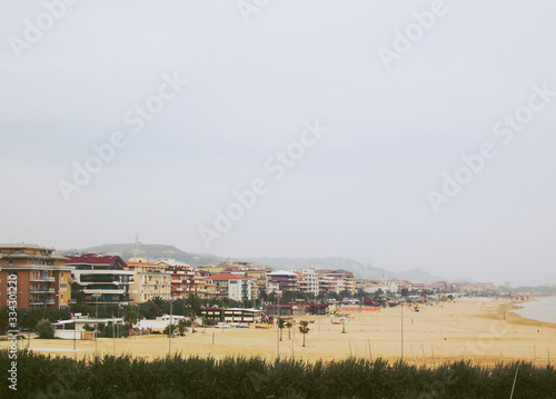 Pescara Beach on Cloudy Day, Italy