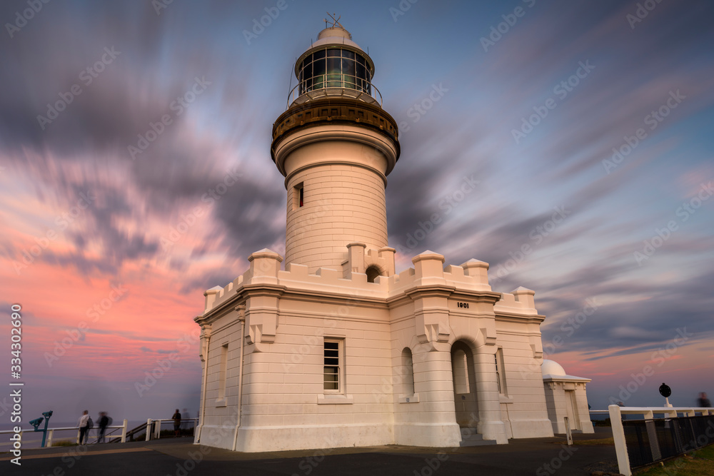 Cape Byron Lighthouse at sunset, Australia