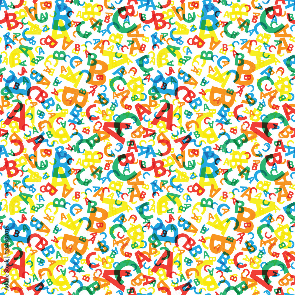 Multicoloured abc letter background seamless Multicoloured abc letter background seamless