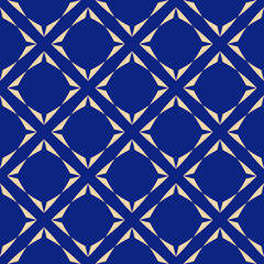 Acrylglasbilder Dunkelblaue Muster Geometrisches Rautenmuster Dunkelblau Gelb  © Olgastocker