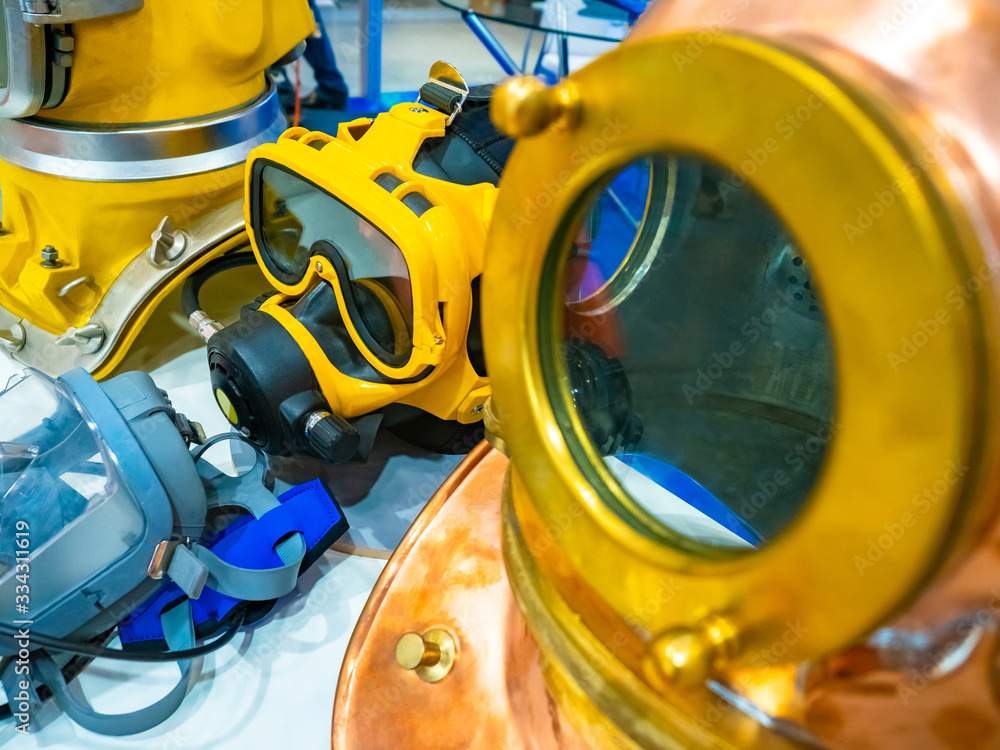 Foto de Equipment for scuba diving. Industrial diving. Deep dive