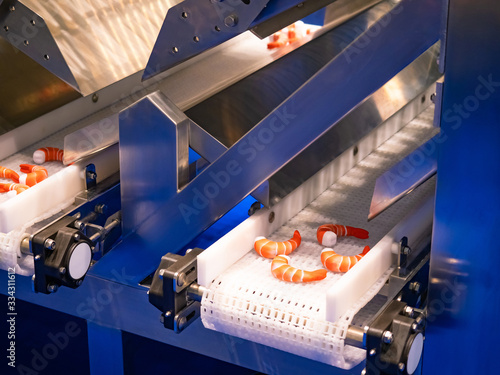 Food industry. The conveyor...