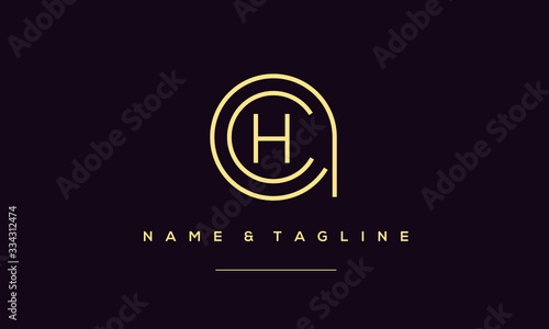 Alphabet letter icon logo ACH or HCA photo